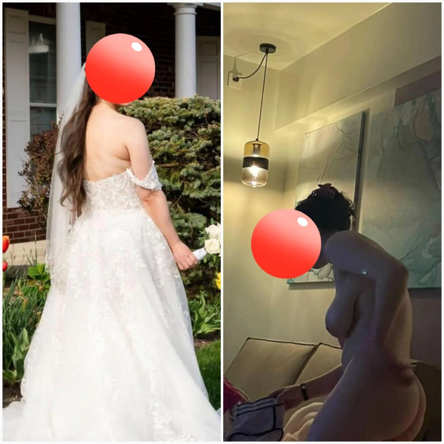 Real bride wife on display for all to see with her massive natural tits and hairy pussy image 25