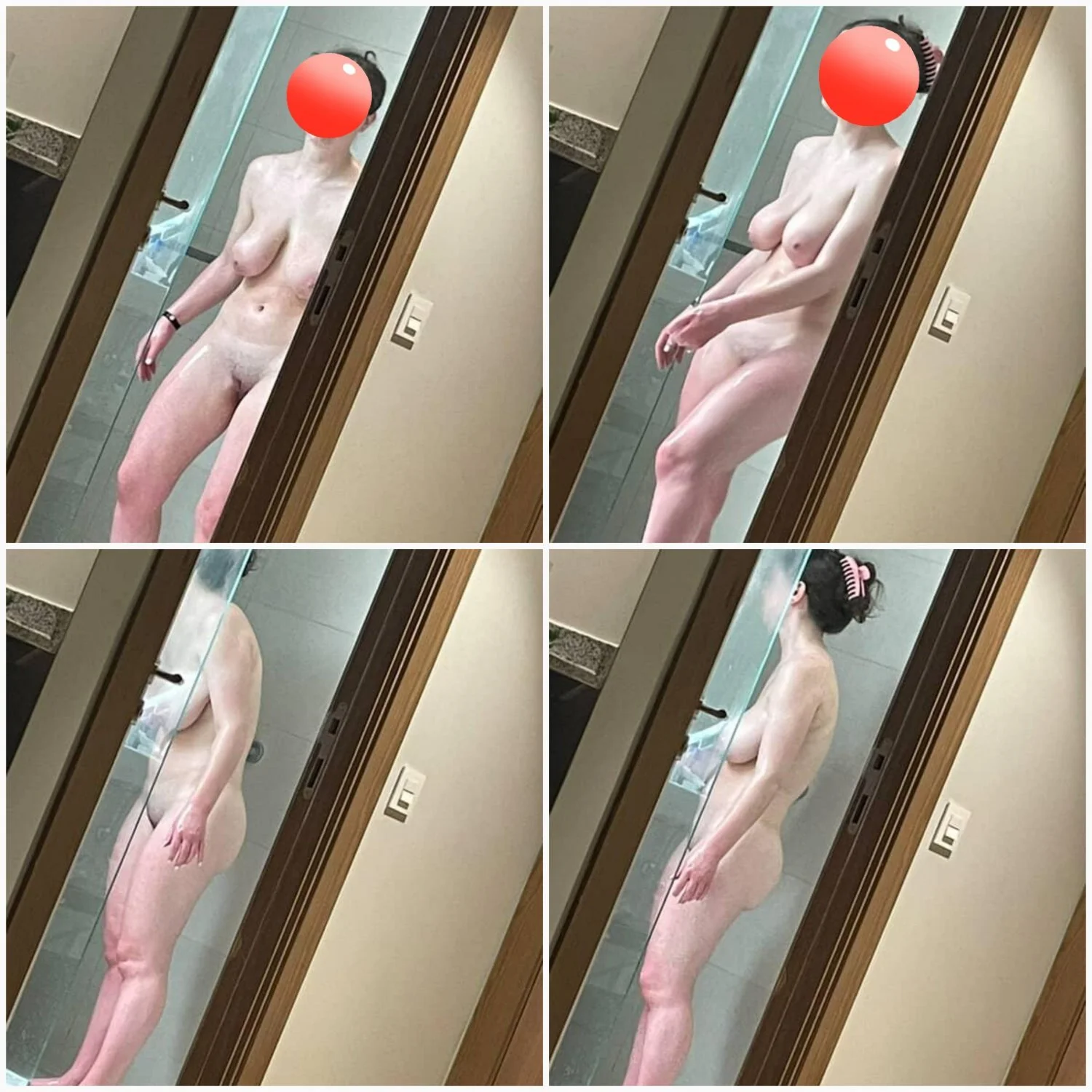 Real bride wife on display for all to see with her massive natural tits and hairy pussy image 30