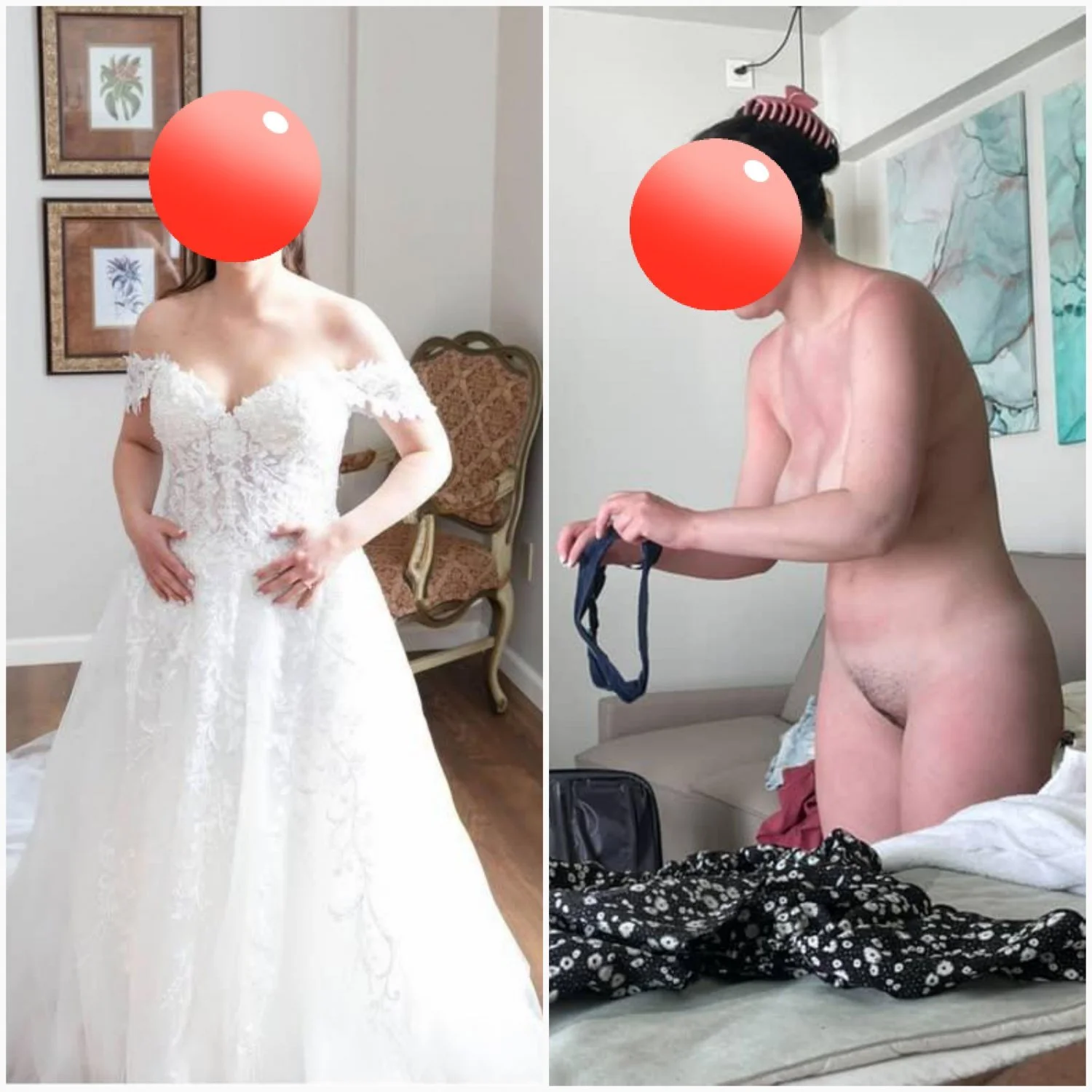 Real bride wife on display for all to see with her massive natural tits and hairy pussy image 9