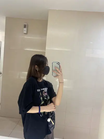 Shy Chinese teen showing off her cute tits cover image