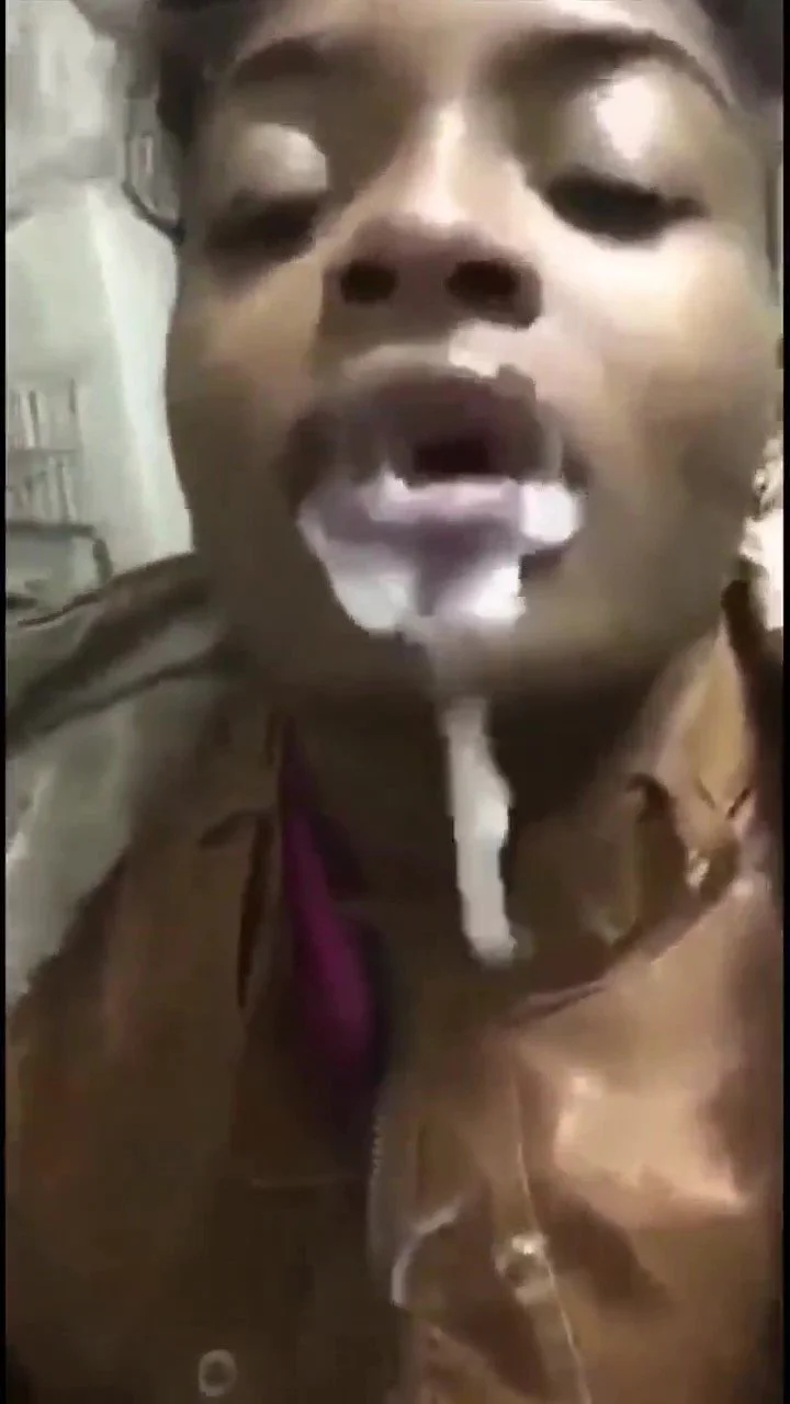 look at that cum drip off her face image 2