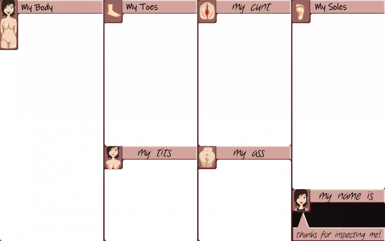 Slut Inspection Card Templates (Feet, etc.) main image