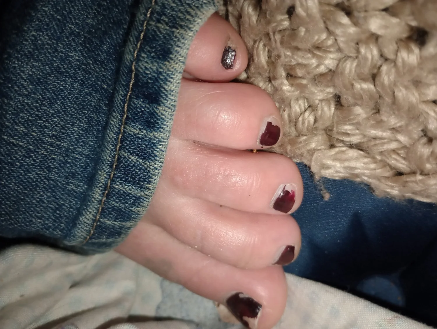 My sisters feet I took for my man image 2