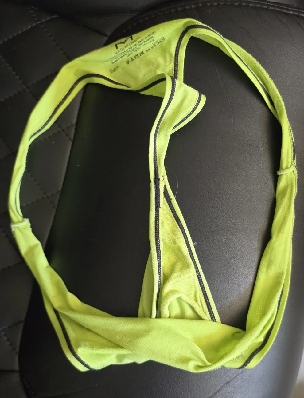 FIT MILF wife's ass, green thong changing image 2