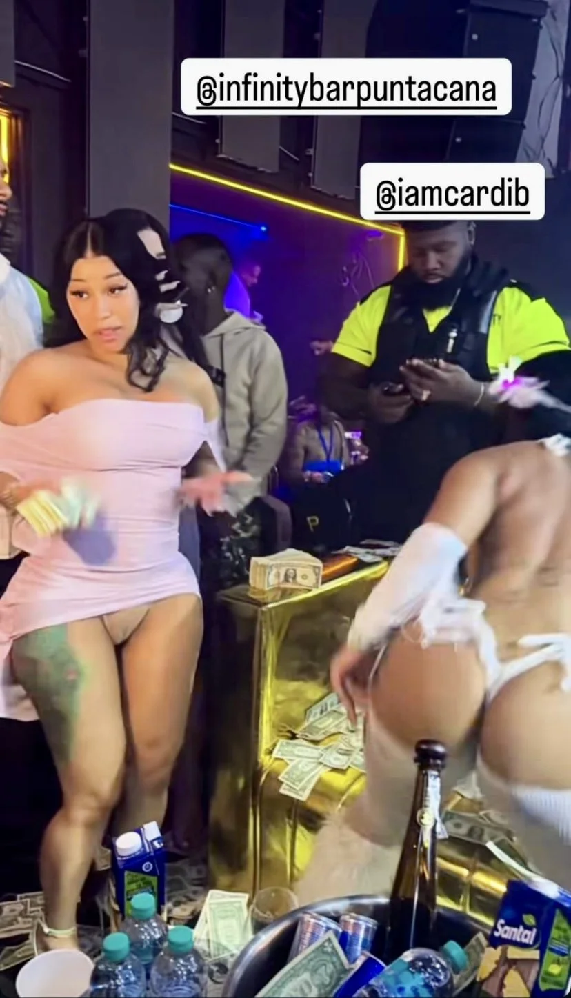 Cardi b clubbing w no bra or panties n it shows🥹🤯😳 image 2
