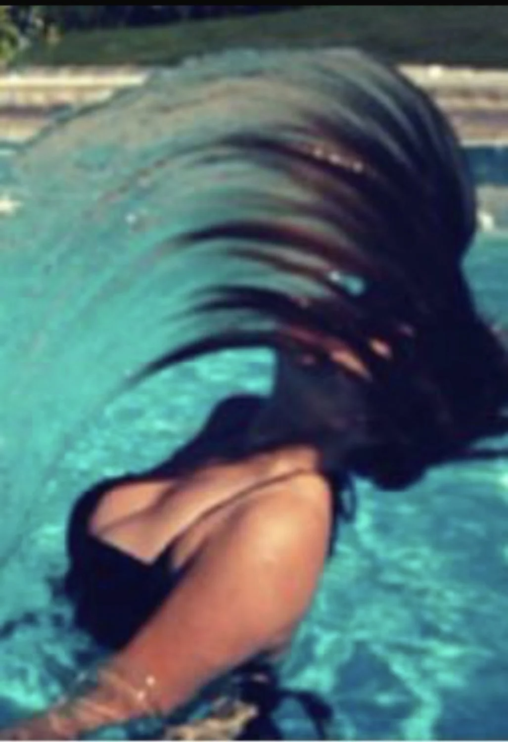 Hot blonde teen with big tits in pool. Older and newer pics image 2