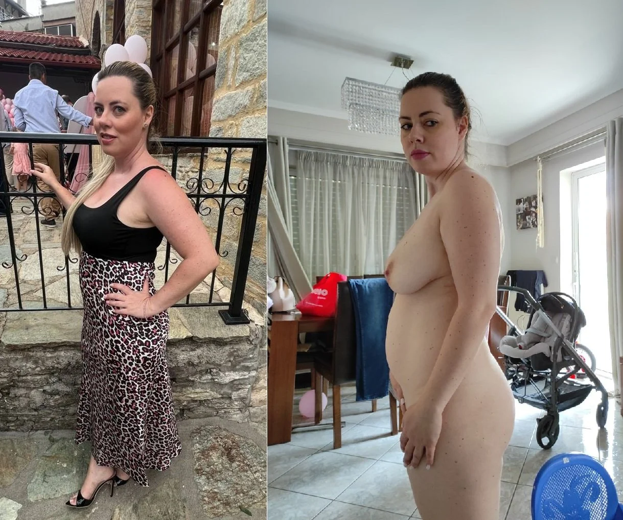 Eri - Greek mom of 2 stripped image 1