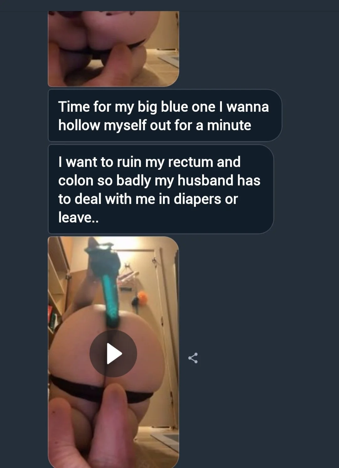 Leah Parkrey pt 2 fat cheating married anal pig loves to gape her holes and fart out her toys. image 8