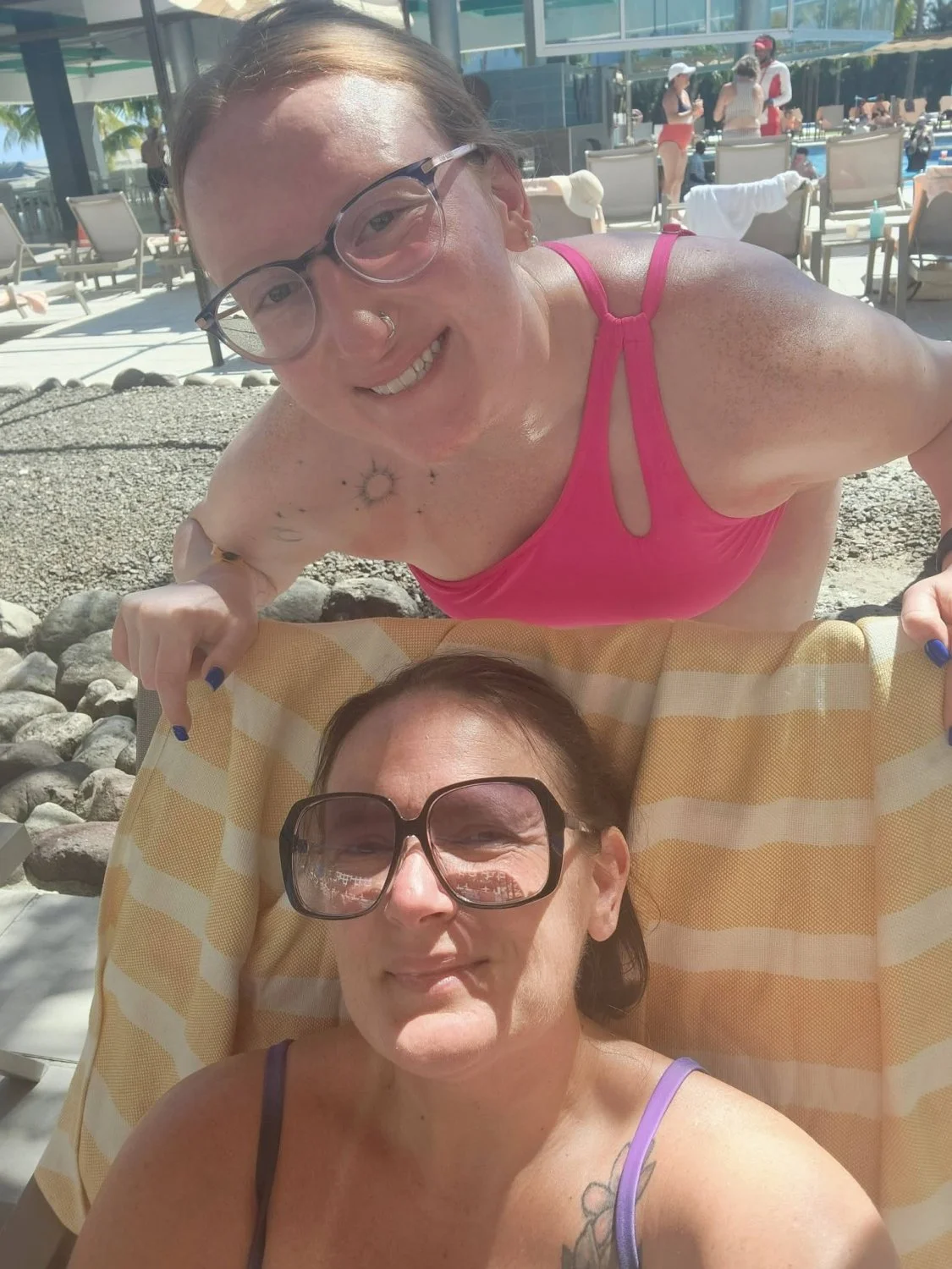 Mother & Daughter Swimsuit Cleavage image 17