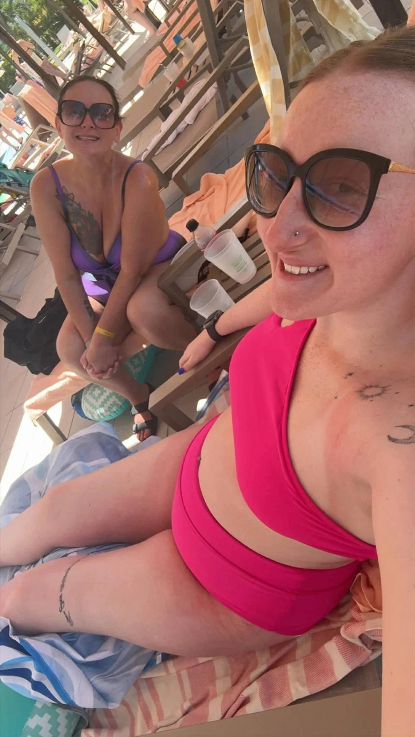 Mother & Daughter Swimsuit Cleavage image 19