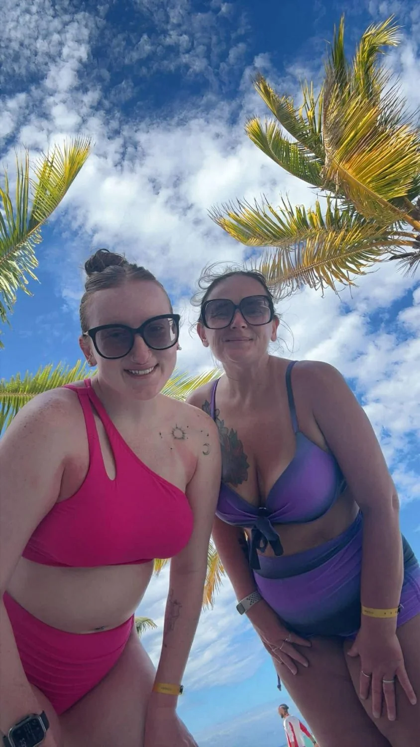 Mother & Daughter Swimsuit Cleavage image 20