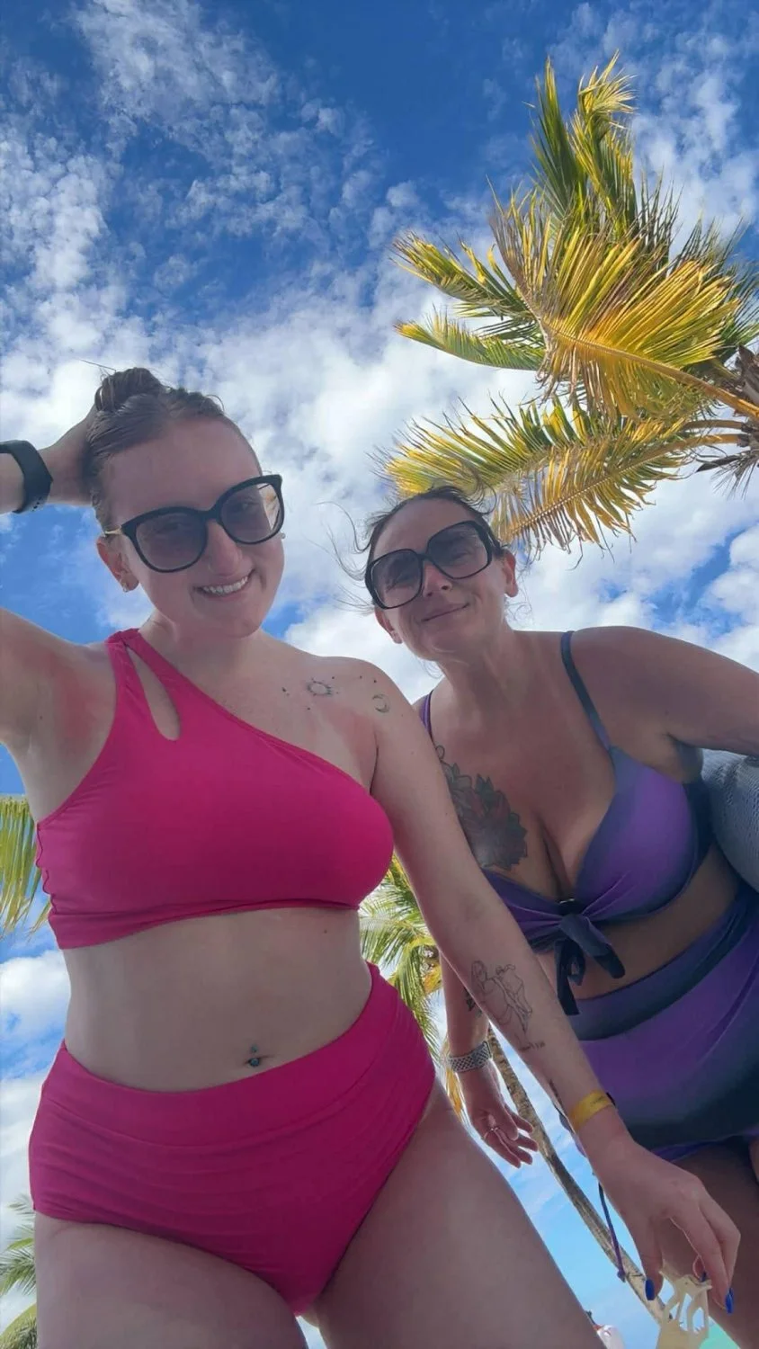 Mother & Daughter Swimsuit Cleavage image 21