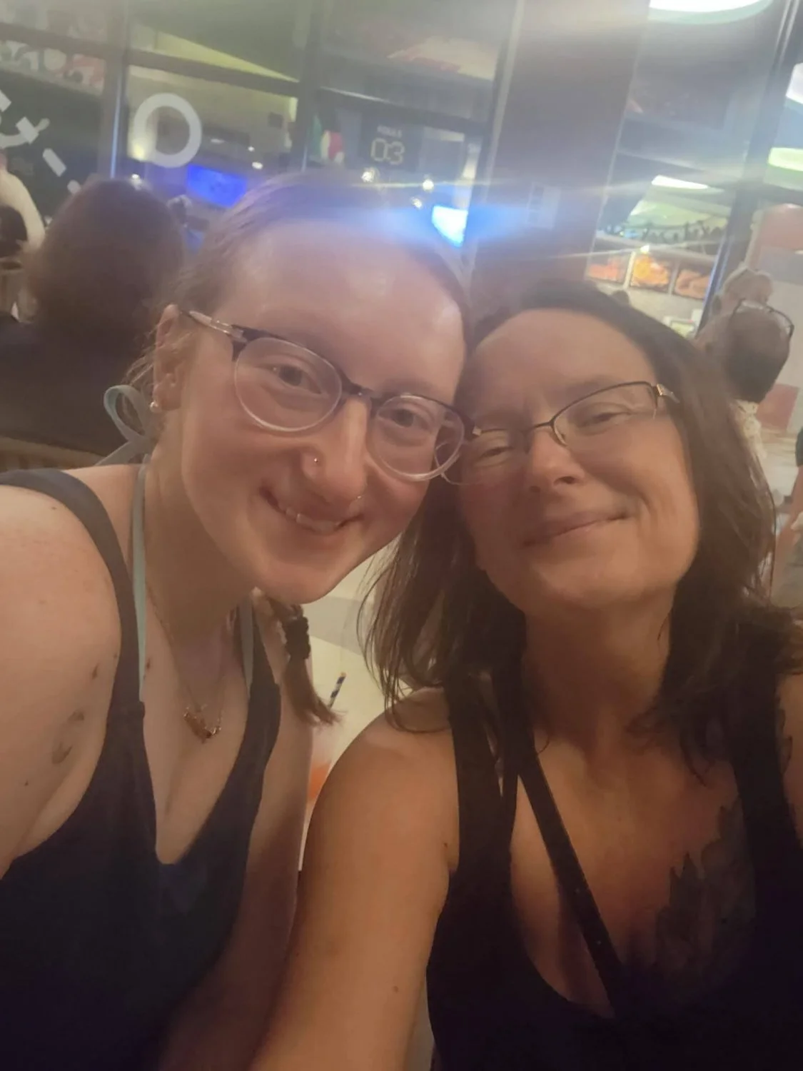 Mother & Daughter Swimsuit Cleavage image 3