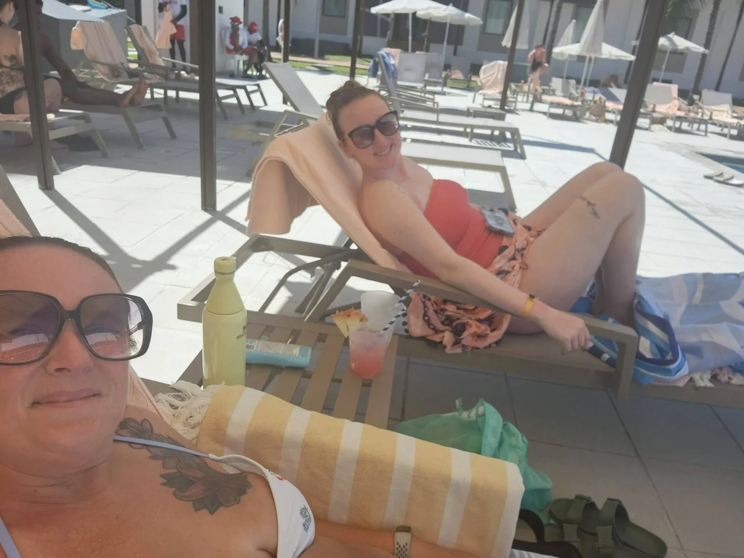 Mother & Daughter Swimsuit Cleavage image 4