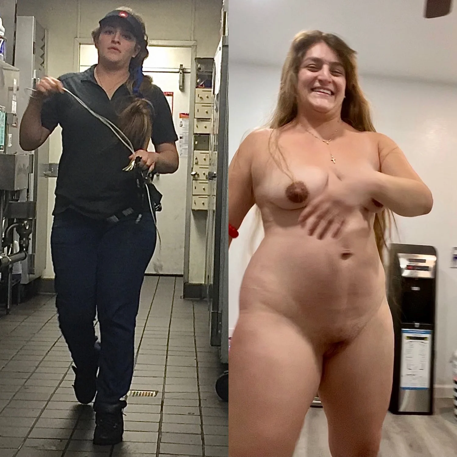 Pizza Hut slut undressed on off main image