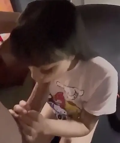 Brunette asian teen gets wet when she sucks bwc cover image