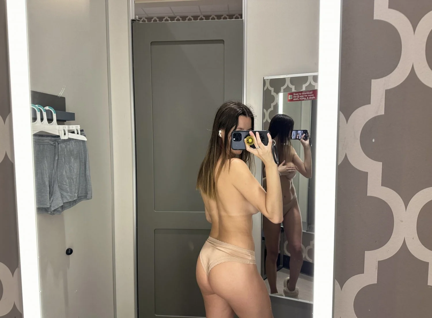 Help me squirt all over this dressing room main image