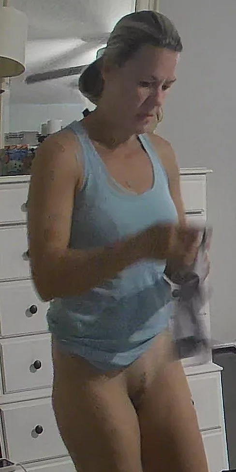 Fit wife, secret cam, MILF, pants down image 6