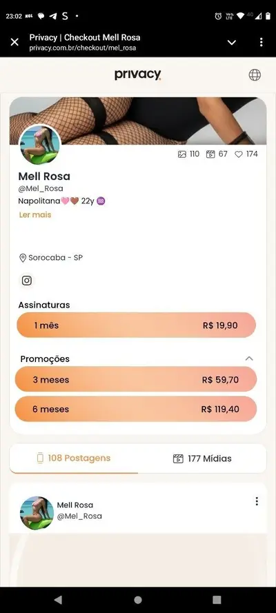Mell Rosa safada do Privacy peladinha cover image