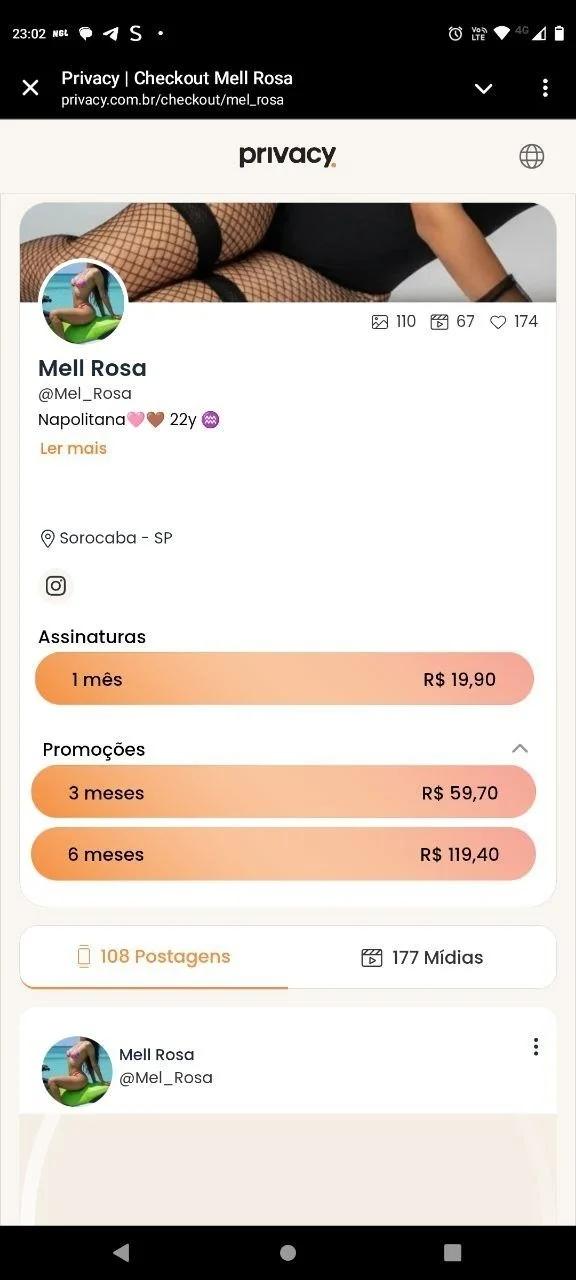 Mell Rosa safada do Privacy peladinha main image