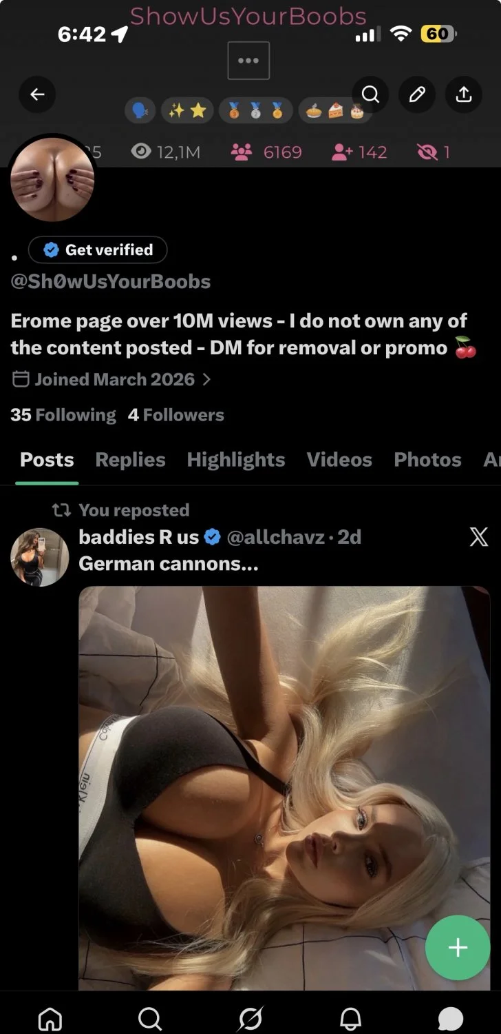 trying to get an X page going as well, drop a follow over there main image