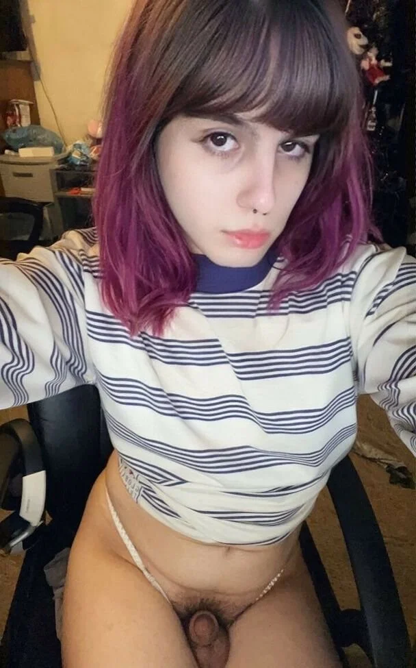 Trans Girl Natalie Okan Showing off her tiny clitty and fat ass pt 3. main image