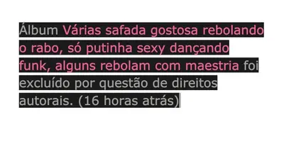 Mais um album deletado, maldito quem denunciou, por direito autoral. Agora já era! Tava demorando... cover image