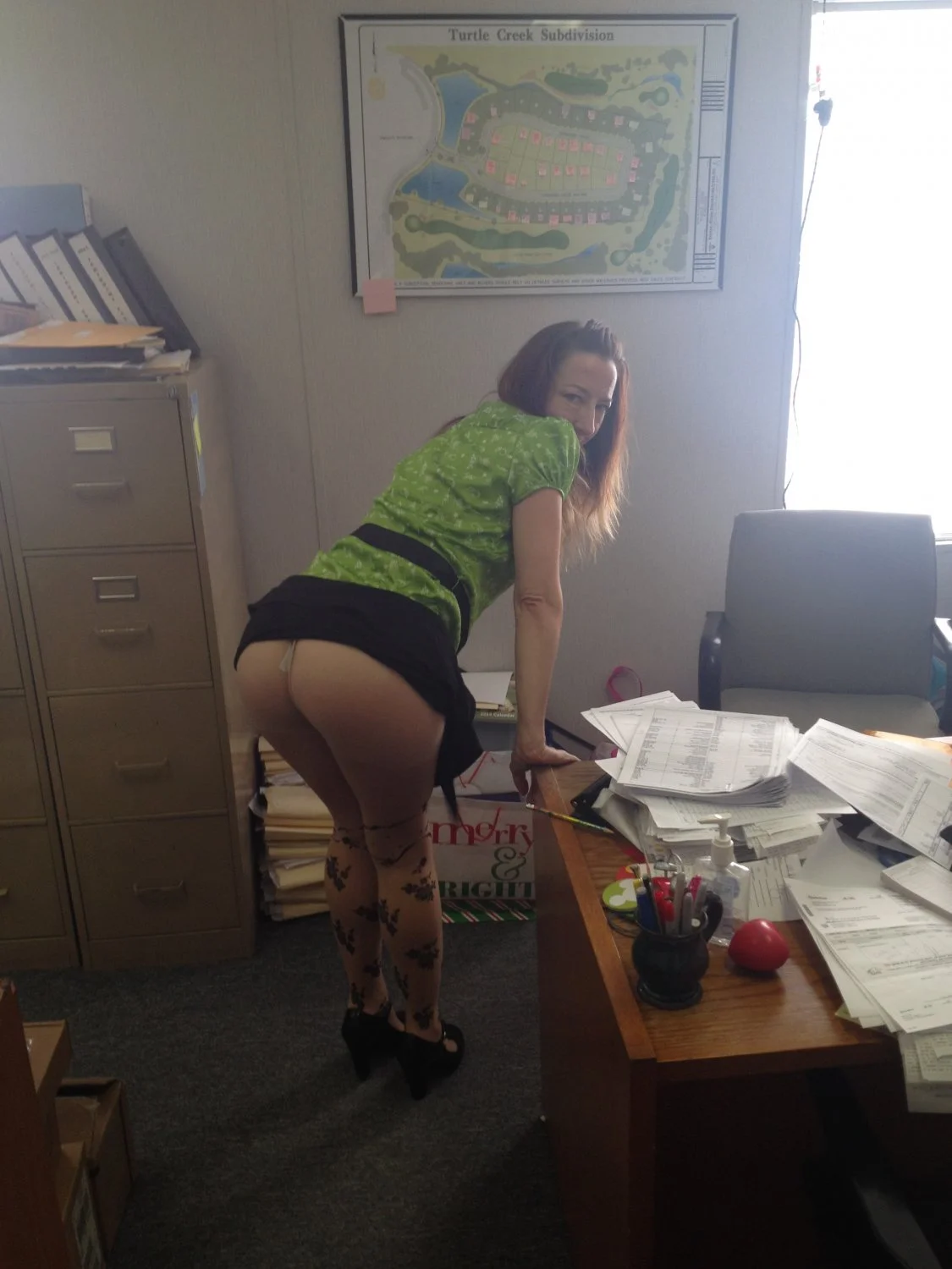Someone's slutty office wife teasing coworkers image 15