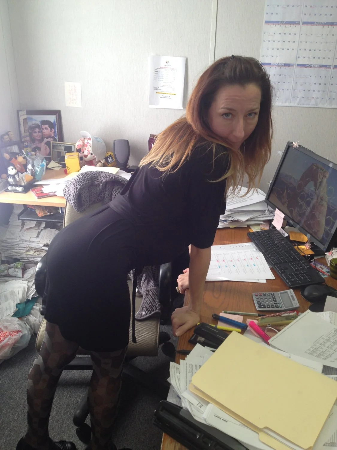 Someone's slutty office wife teasing coworkers image 9