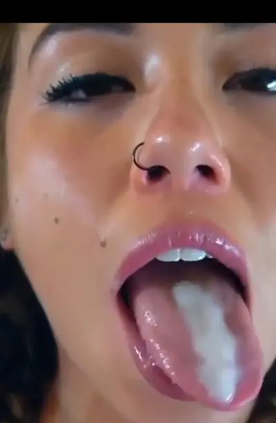 Latina swallows a river of cum 💦📸👀 cover image