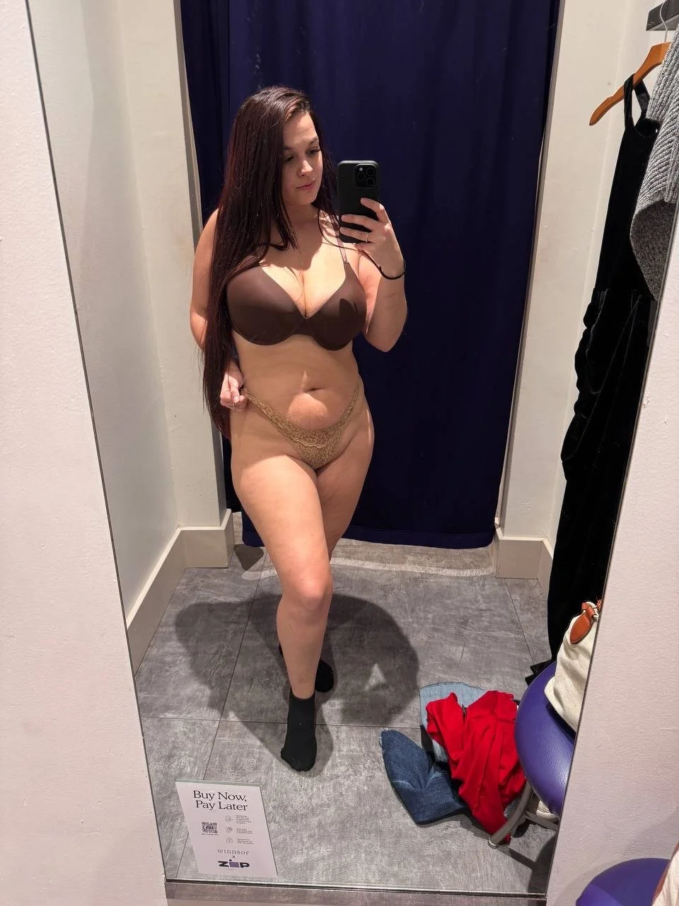 Texas MILF tries on bridesmaid dress image 6