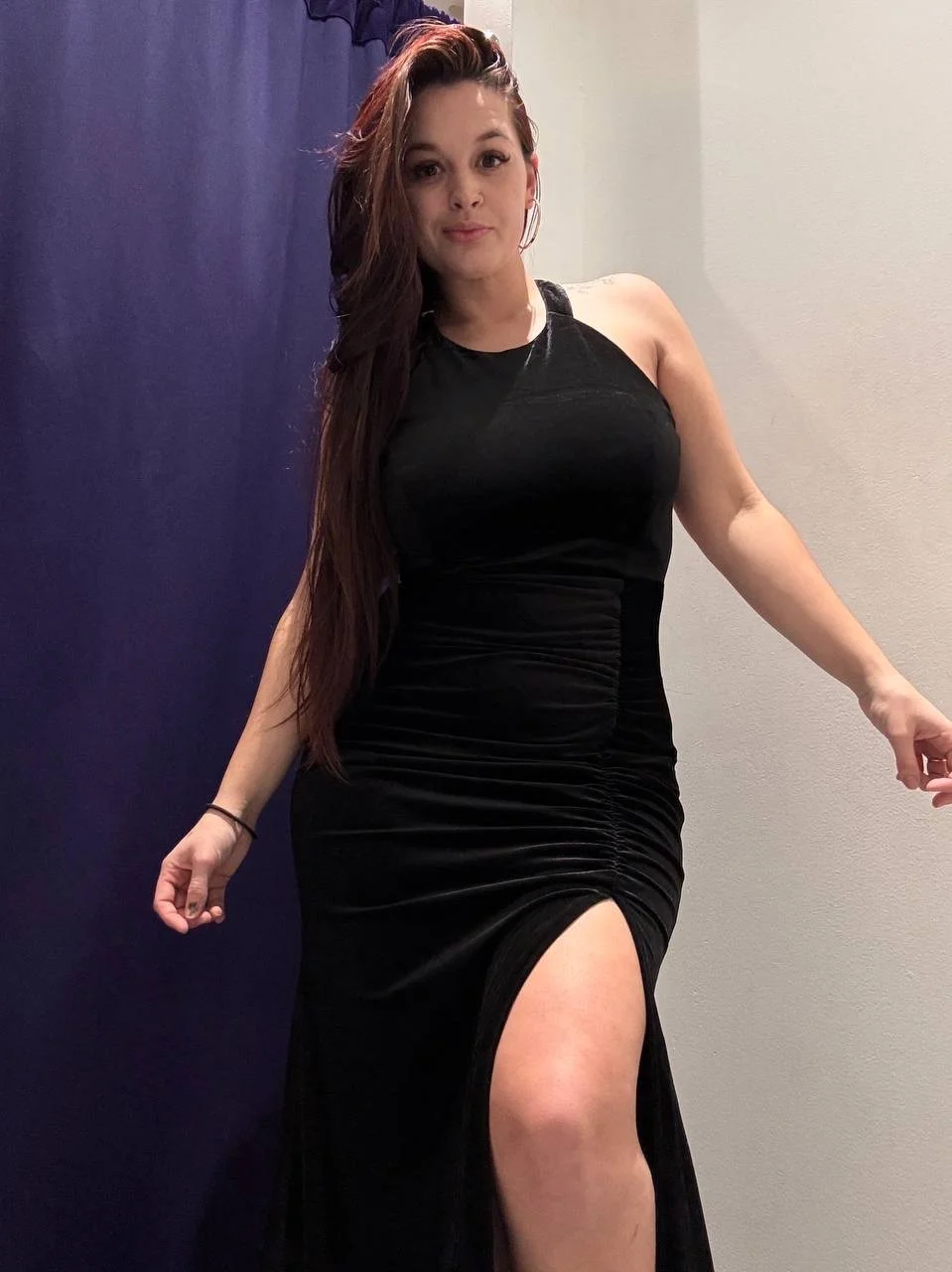 Texas MILF tries on bridesmaid dress image 8