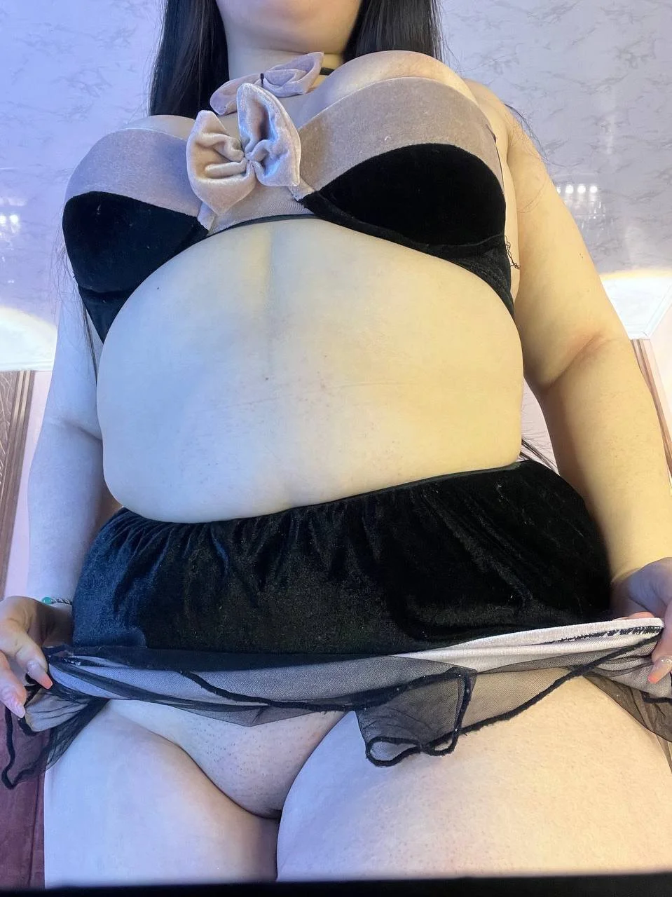 a very short skirt and perfect for how i am at this moment. very horny... image 3