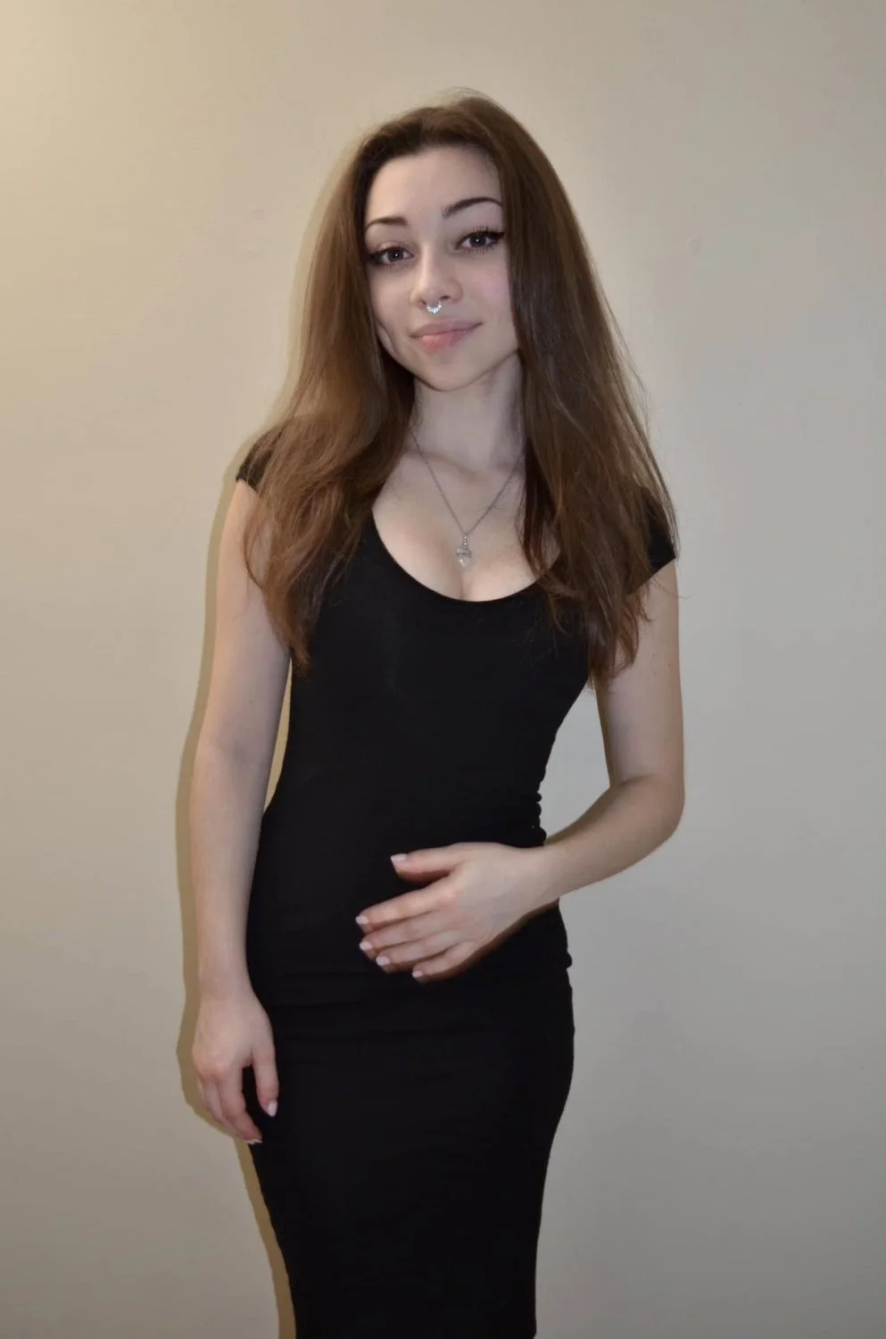 Petite little slut spreads her tight pussy image 16