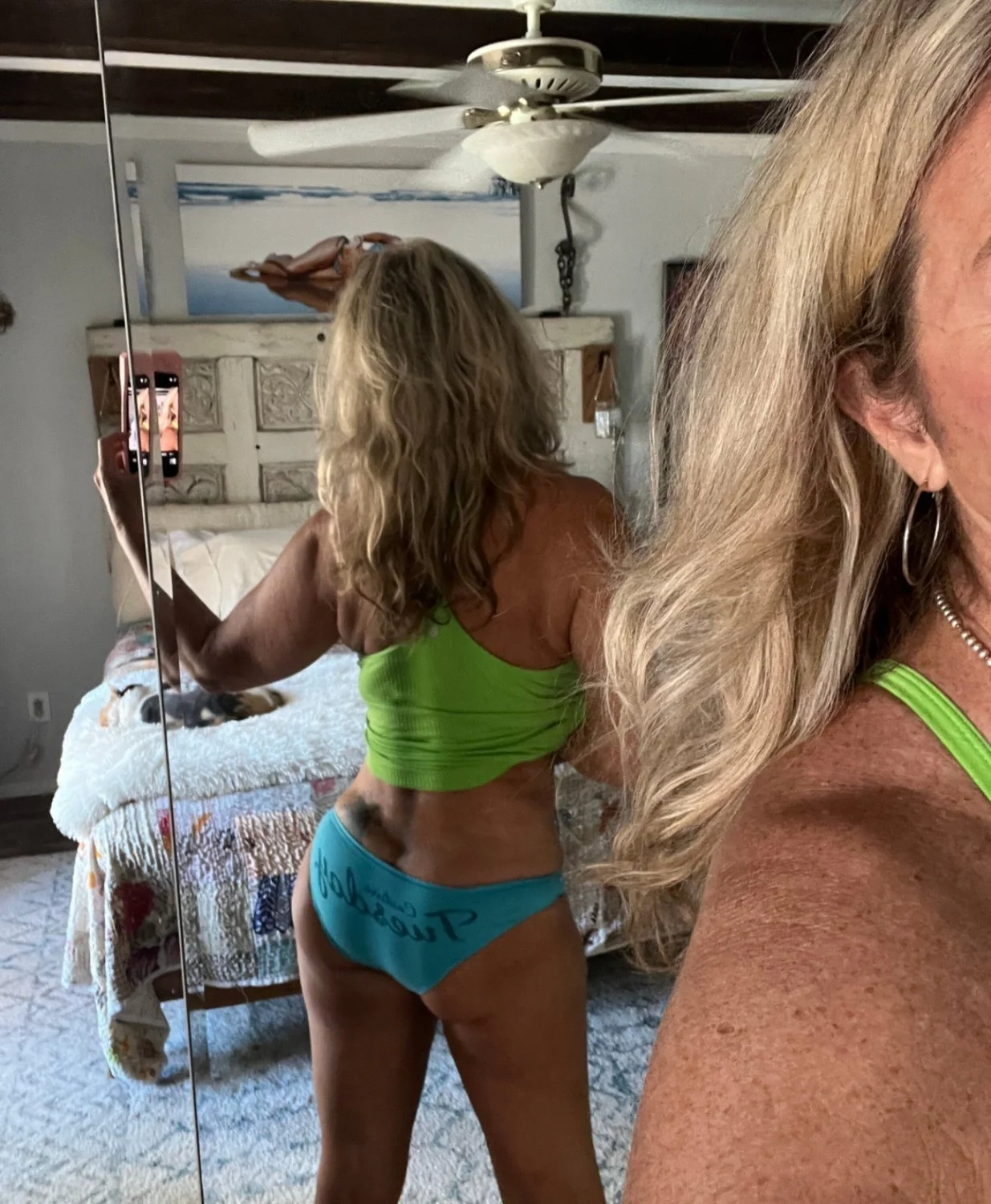 Admiring the ultimate GILF whore! The natural face is rare. Rocking granny body! Those nips tho🔥🔥 image 39