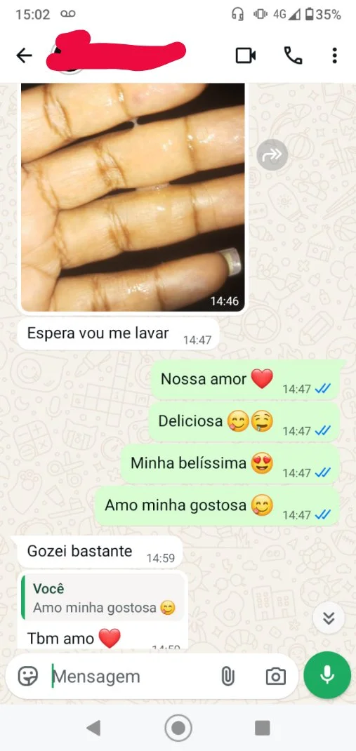 Morena peituda gozou no zap, parte 2 image 11