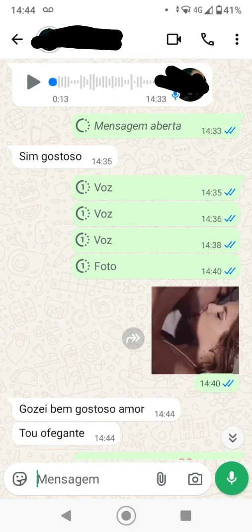 Morena peituda gozou no zap, parte 2 image 5