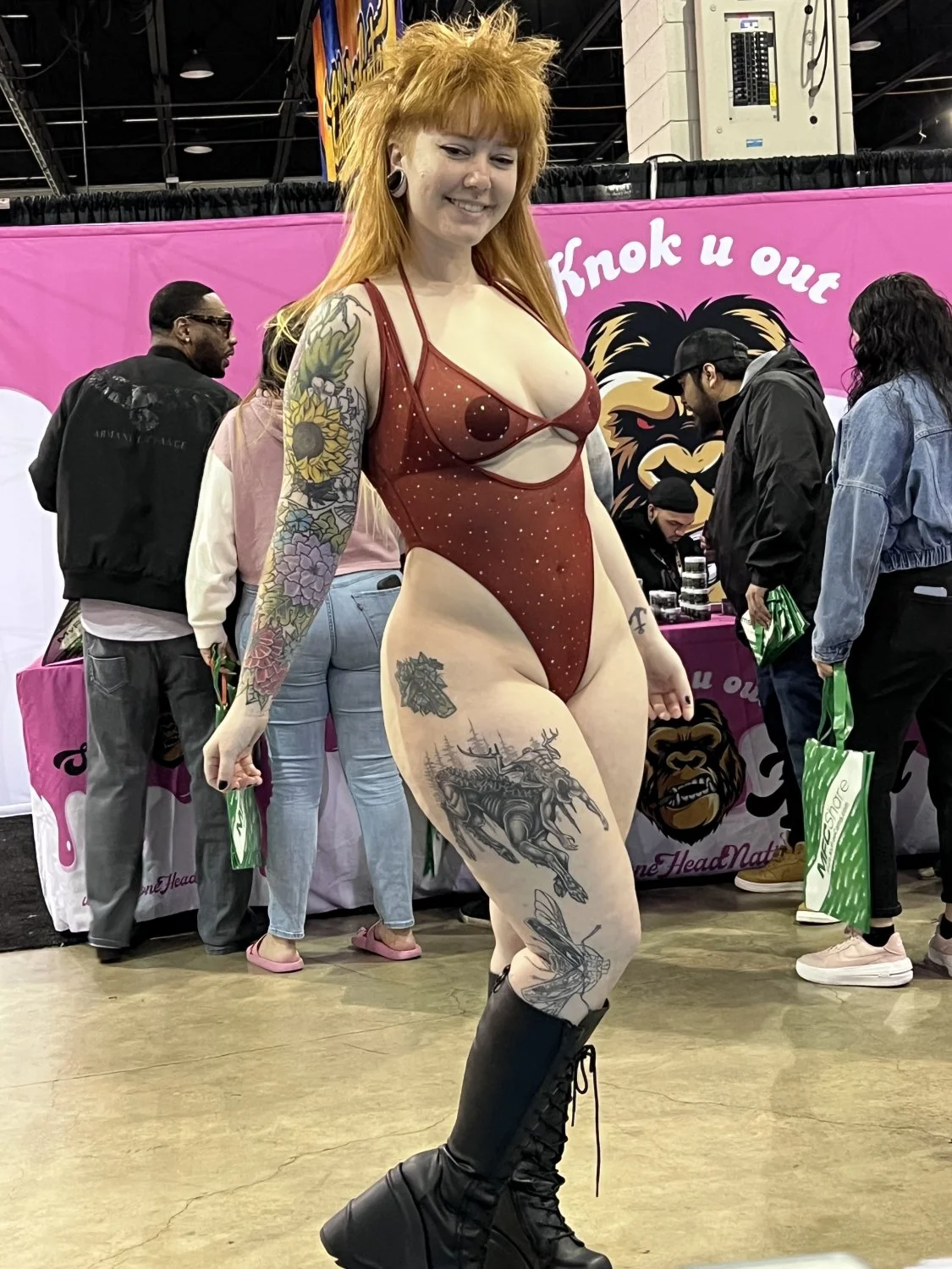 Thick pale ginger slut with a mullet image 15