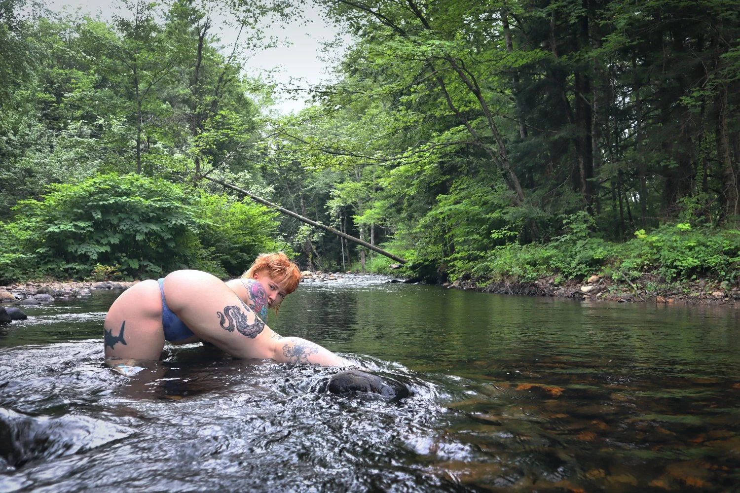 Thick pale ginger slut with a mullet image 16