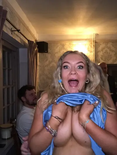 Drunk Mom flashing tits and ass at a party cover image