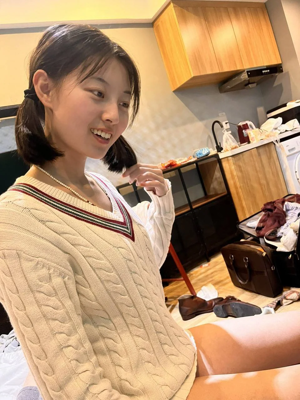 Pretty Asian college girl image 5