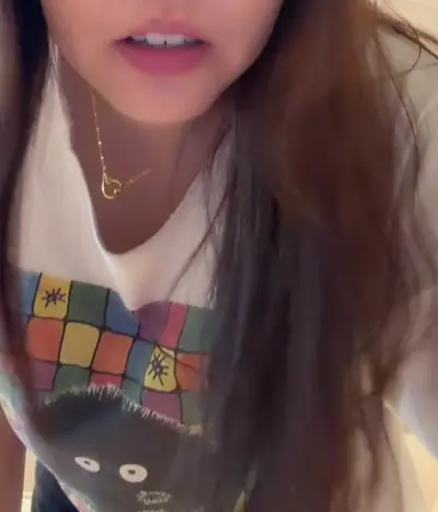 Korean girlfriend wears her bra cover image