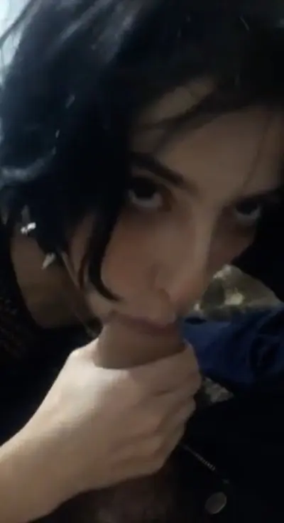 pretty goth girl blowjob cover image