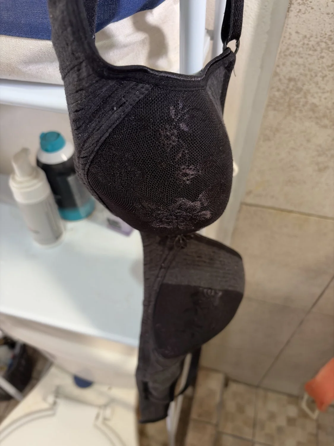 Mom left her bra in the bathroom after taking a shower main image