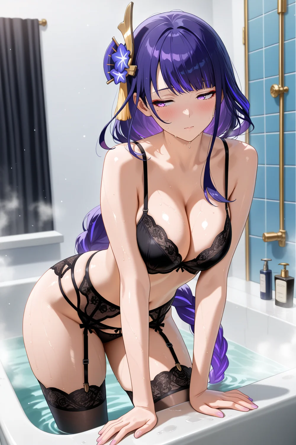 Ei/Raiden Shogun [Masturbating In Shower] - Genshin Impact image 42