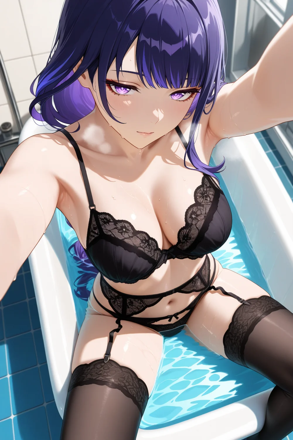 Ei/Raiden Shogun [Masturbating In Shower] - Genshin Impact image 45