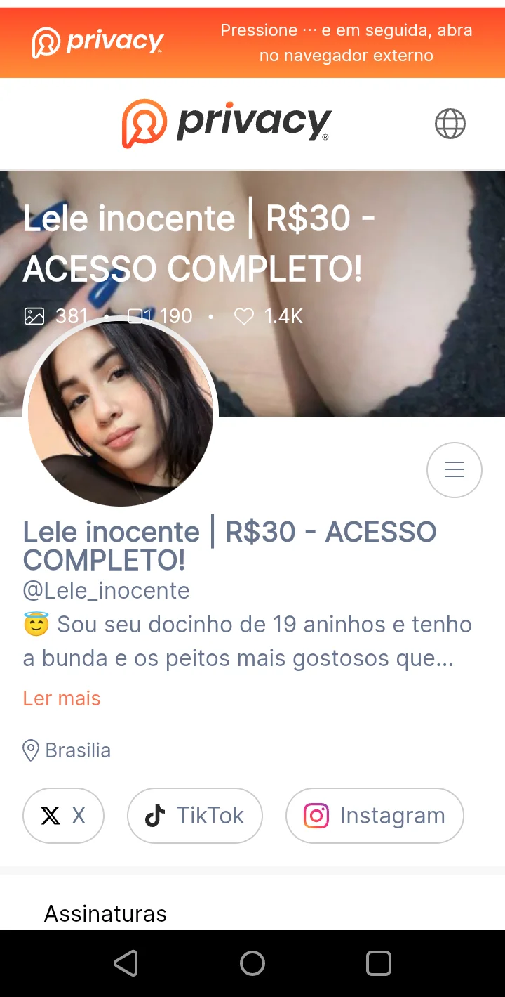 Tá aí o privacy dessa putinha alguém pra salvar...tenho muito vídeo bom pra trocar... main image