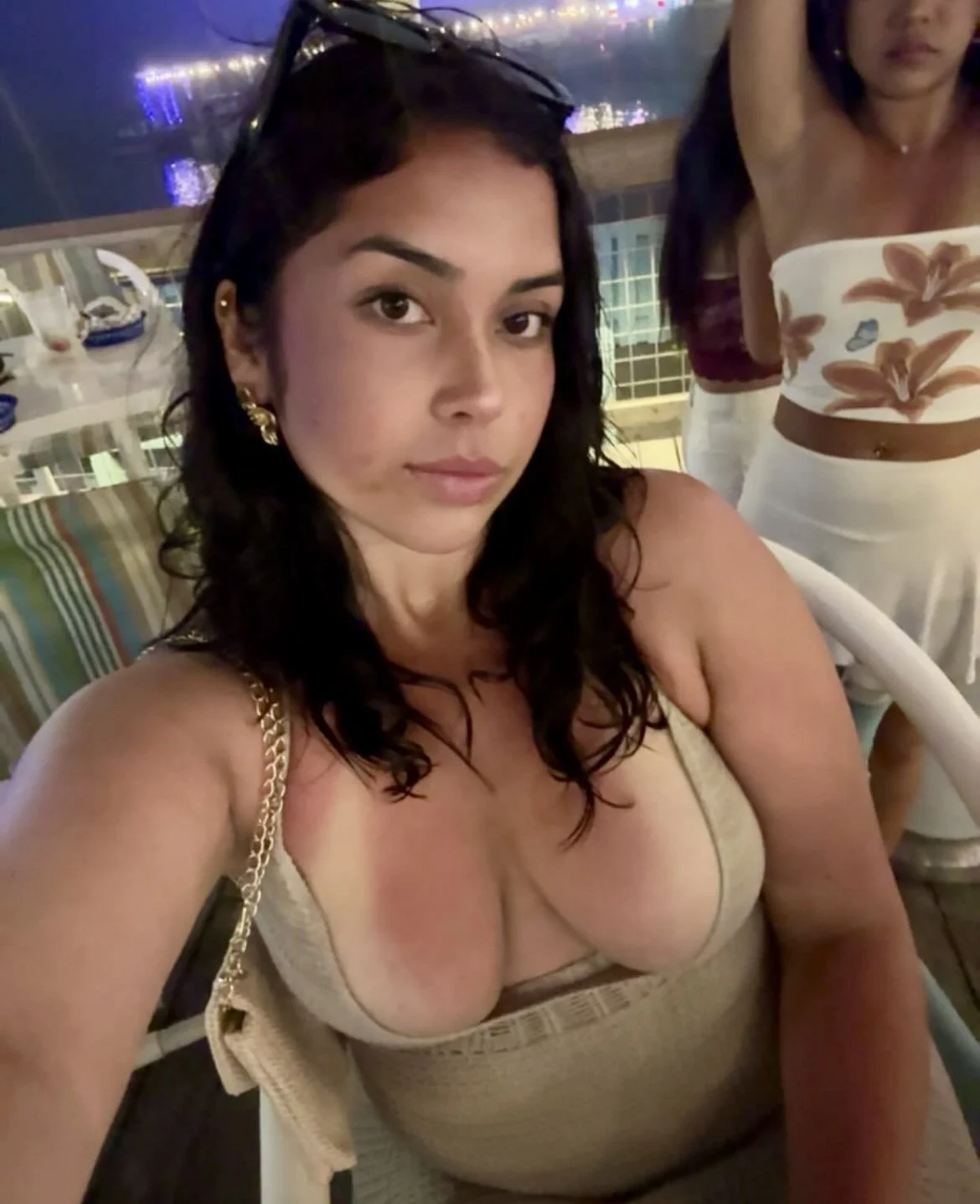 I wonder how her boyfriend felt he saw his girlfriends tits out in public like this… image 2
