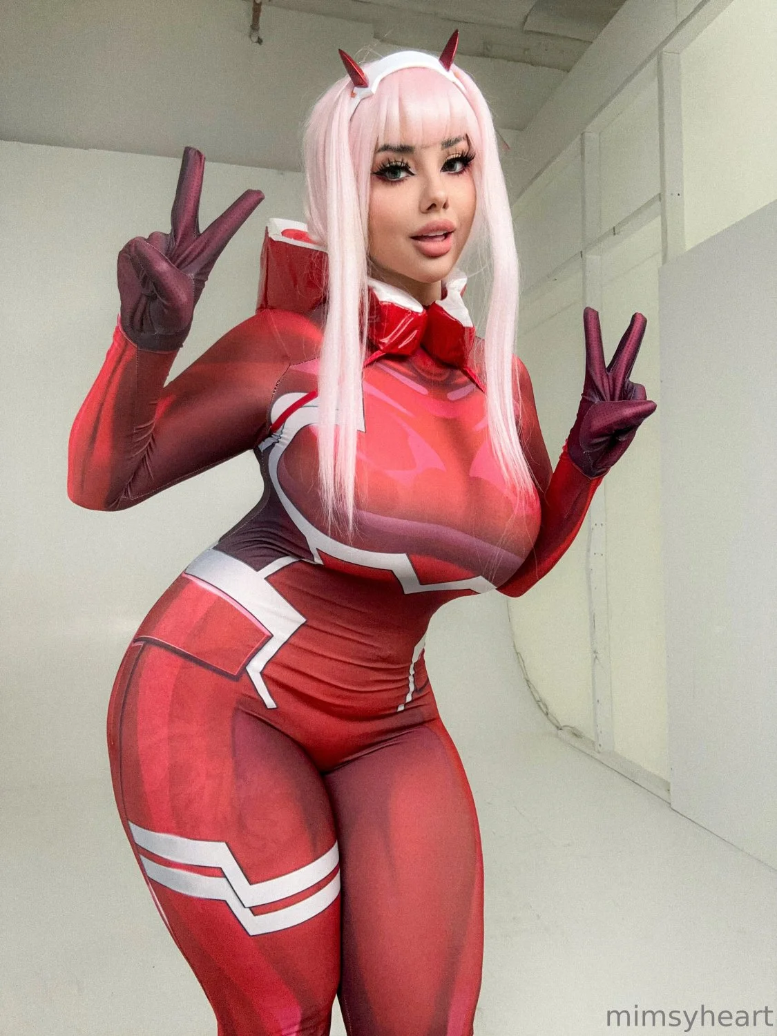 Zero Two cosplay with great tits and curves image 26