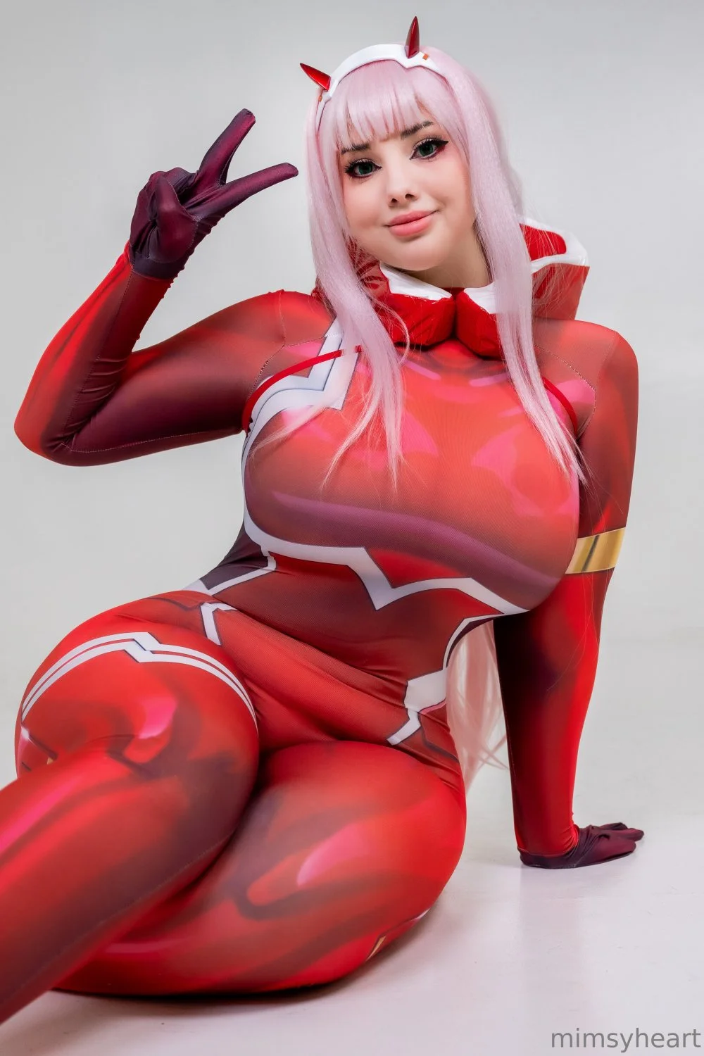 Zero Two cosplay with great tits and curves image 4
